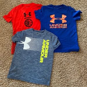Lot of 3 Boys Under Armour Tshirts - Size Large